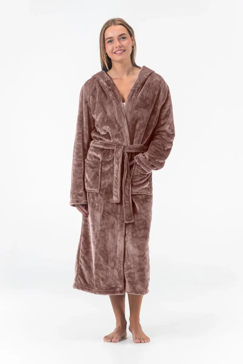 Gaubert lange dames badjas fleece - Capuchon - Warme winter ochtendjas - Badjassen dames - Copy - Copy Gaubert lange dames badjas fleece - Capuchon - Warme winter ochtendjas - Badjassen dames - Copy - Copy