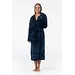 Gaubert lange dames badjas fleece - Capuchon - Warme winter ochtendjas - Badjassen dames - Copy - Copy - Donkerblauw