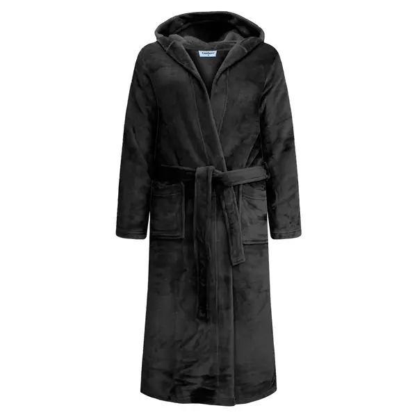 Gaubert lange dames badjas fleece - Capuchon - Warme winter ochtendjas - Badjassen dames - Copy - Copy