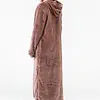 Gaubert lange fleece badjas met rits - Warme winter ochtendjas - Badjassen dames
