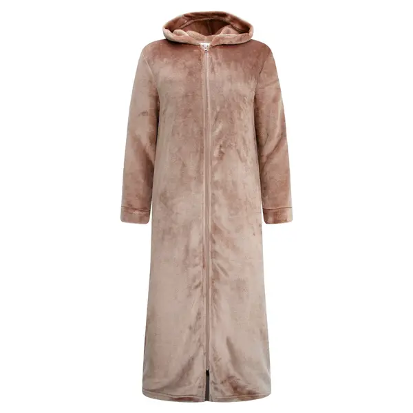 Gaubert lange fleece badjas met rits - Warme winter ochtendjas - Badjassen dames Gaubert lange fleece badjas met rits - Warme winter ochtendjas - Badjassen dames
