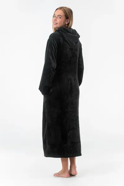 Gaubert lange fleece badjas met rits - Warme winter ochtendjas - Badjassen dames Gaubert lange fleece badjas met rits - Warme winter ochtendjas - Badjassen dames