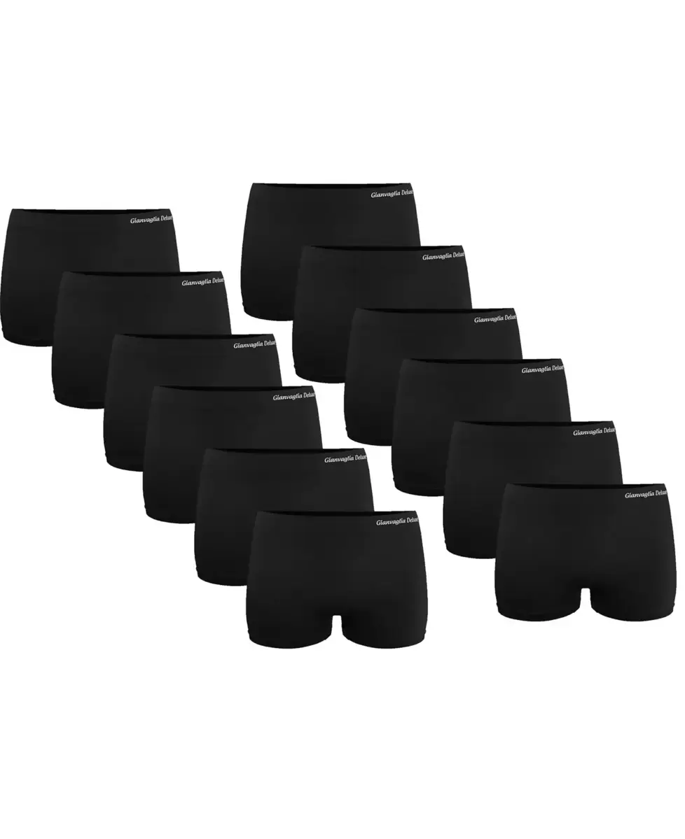 Gianvaglia 12-pak Naadloze dames boxershorts - Seamless ondergoed dames - Multipack - Goedkoop ondergoed
