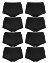 Fine Woman 10-pak - katoenen dames taille slip - Multipack dames onderbroek - Goedkoop katoenen ondergoed dames