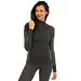 Heatkeeper Thermo ondergoed dames lange mouw - Techno - Warm Thermo shirt hoge hals - Zwart