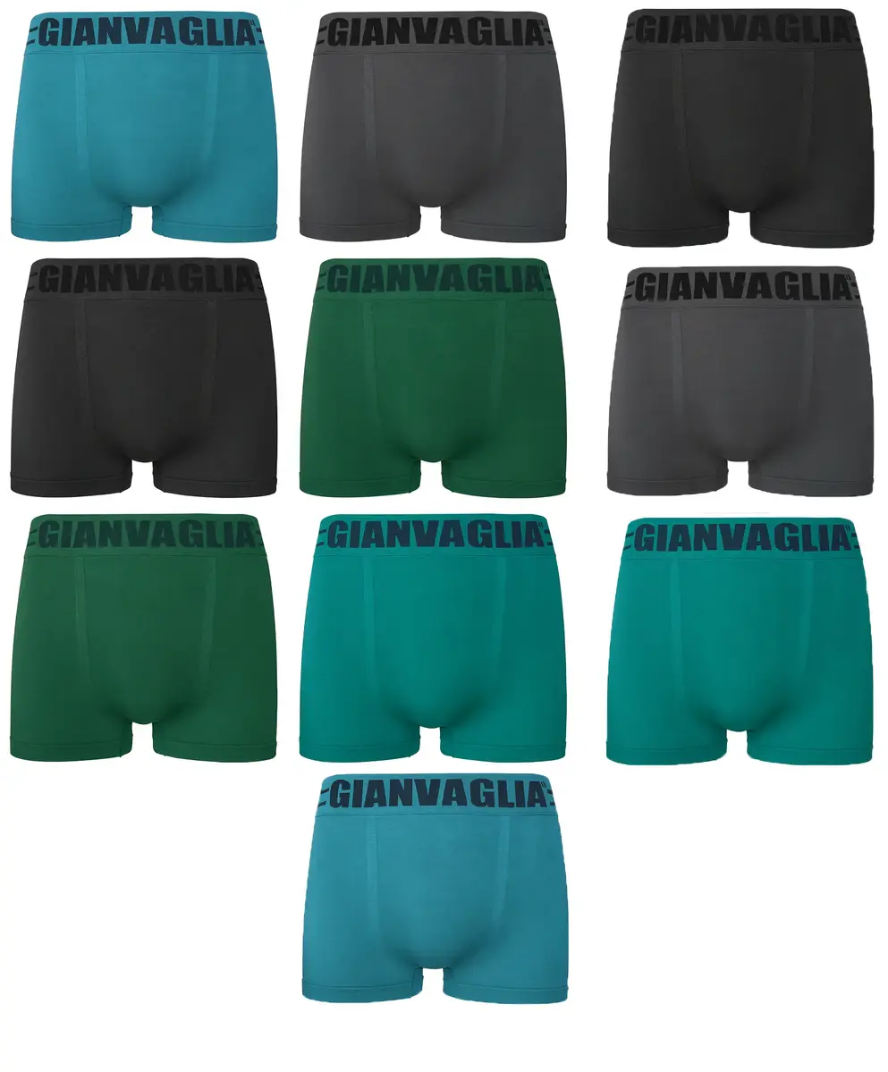 Gianvaglia 10-Pack naadloze heren boxershorts - Multipack goedkope heren onderbroeken