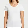 Apollo 2-pack dames T-shirts bamboe - Zachte ondershirts korte mouw - Diepe Ronde hals