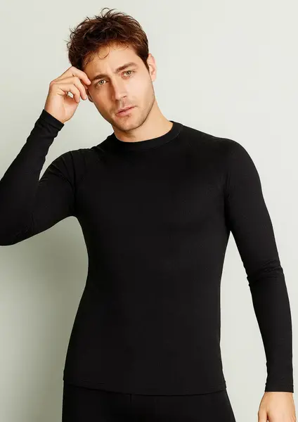 Ten Cate heren thermo shirt Lange mouw  - Warm ondershirt met ronde hoge hals mannen