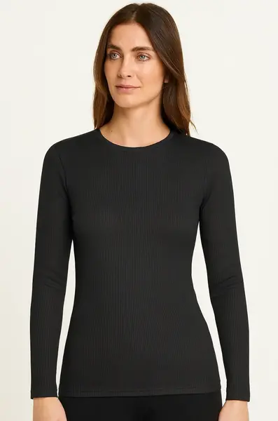 Ten Cate Thermo Rib dames shirt Lange mouw - Warm thermisch ondershirt met ronde hals