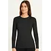 Ten Cate Thermo Rib dames shirt Lange mouw - Warm thermisch ondershirt met ronde hals - Zwart