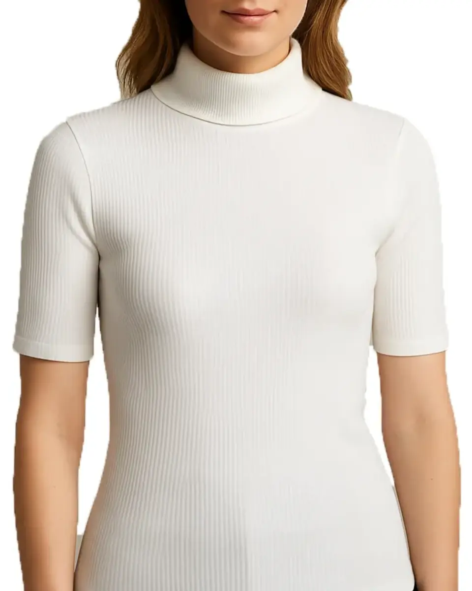 Ten Cate Thermo Rib dames shirt hoge hals - korte mouw- Warm ondershirt vrouwen