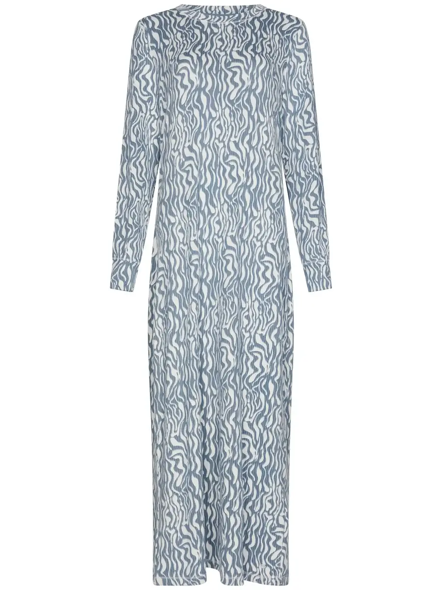 Pastunette extra lang fleece dames nachthemd - Blue Mirage - Blauw Pastunette extra lang fleece dames nachthemd - Blue Mirage - Blauw