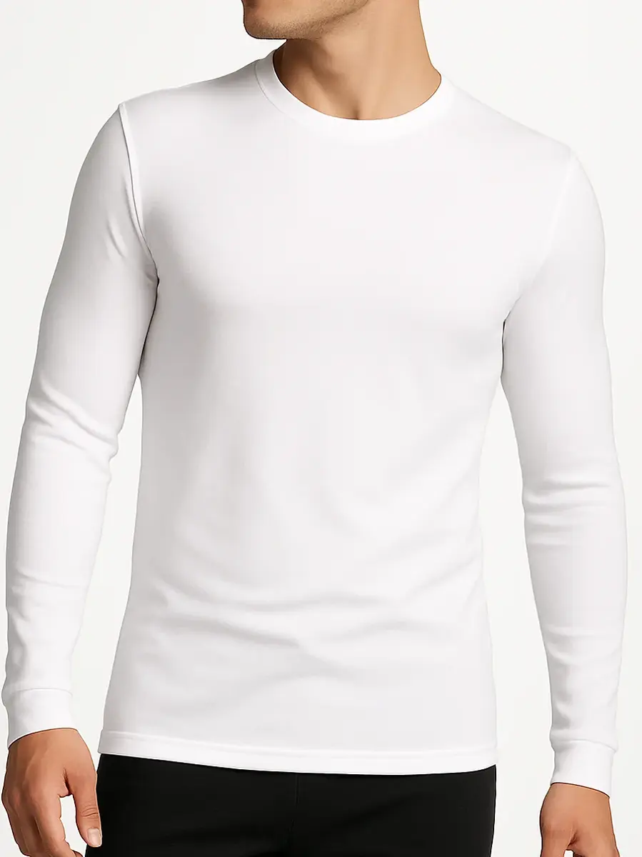 Boru Bamboo 2-pack heren shirt lange mouw - Bamboe ondershirts met ronde hals - Aansluitend