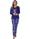Rebelle katoenen dames pyjama lange mouwen - tiger star