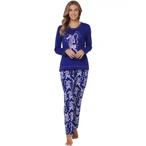 Rebelle katoenen dames pyjama lange mouwen - tiger star