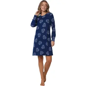 Rebelle fleece dames nachthemd lange mouw -Aspen ski