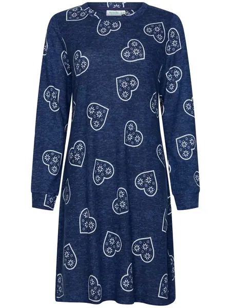 Rebelle fleece dames nachthemd lange mouw -Aspen ski