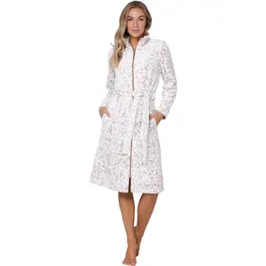 Pastunette dames Badjas met Rits Fleece - Animal - Warme winter ochtendjas met ritssluiting - Copy