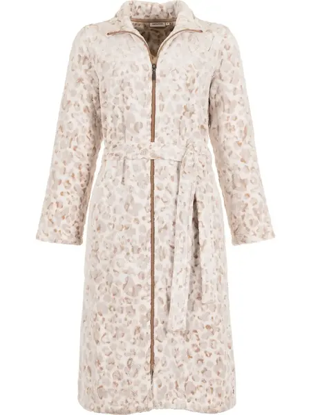 Pastunette dames Badjas met Rits Fleece - Animal - Warme winter ochtendjas met ritssluiting - Copy