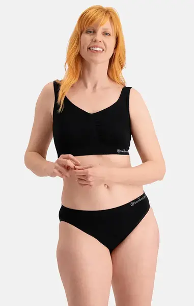 Bamboo Basics 3-pak bikini slips dames - Tess - Laag bamboe dames ondergoed zwart Bamboo Basics 3-pak bikini slips dames - Tess - Laag bamboe dames ondergoed zwart