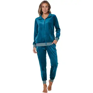 Pastunette warm velours huispak - Sangria Nights - Warm 2-delig pyjama pak fleece - Copy