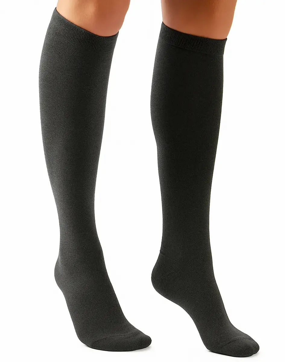 Yellowmoon kinder/dames kniekous 1 paar - Hoge katoeken sokken