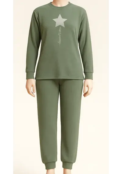 Lunatex badstof dames pyjama - Stars Lunatex badstof dames pyjama - Stars