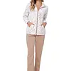 Pastunette Teddy Huispak Dames Fleece -Animal - Beige pyjama pak met rits - Warm  - Copy