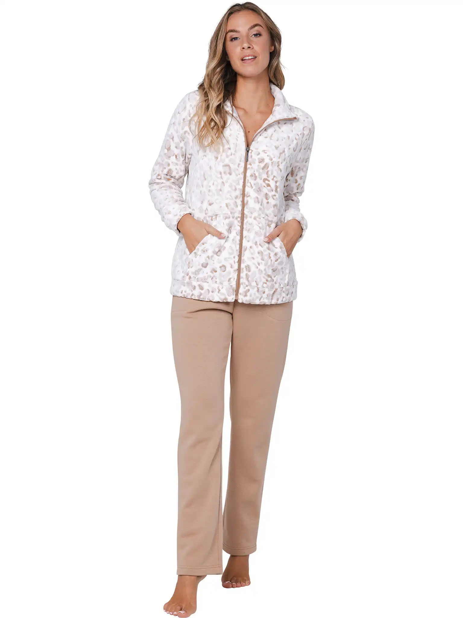 Pastunette Teddy Huispak Dames Fleece -Animal