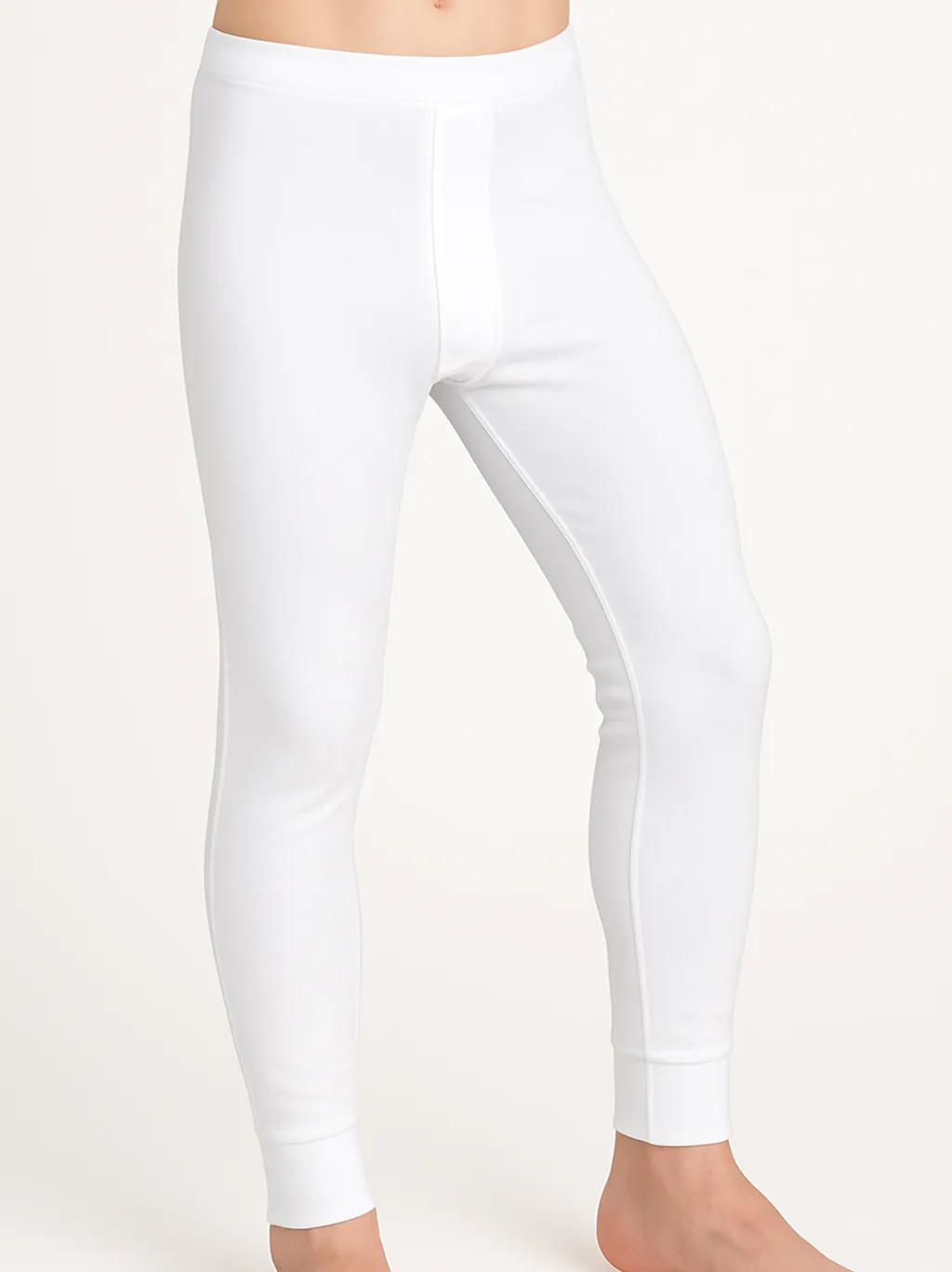 Beeren heren pantalon wit met gulp M3400 - Lange onderbroek