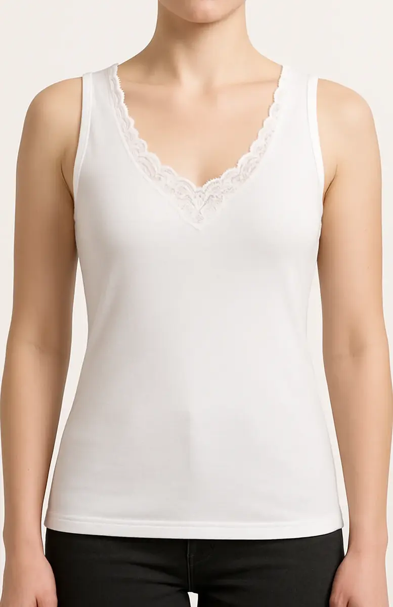 Beeren dames spencer Beatrix - Katoen - Hoge rug - Katoenen onderhemd - Brede bandjes - Naadloos