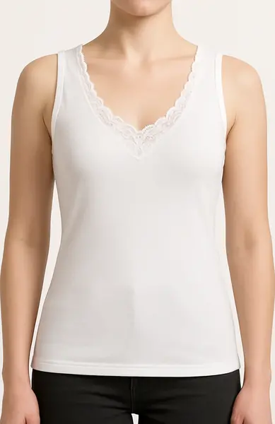 Beeren dames spencer Beatrix - Katoen - Hoge rug - Katoenen onderhemd - Brede bandjes - Naadloos