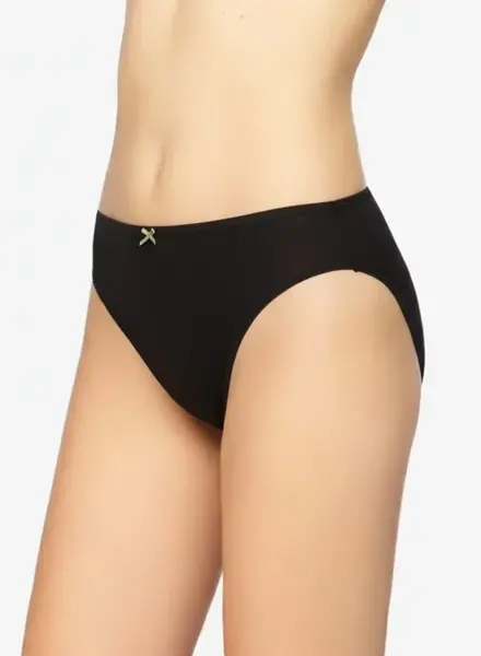 Avet 3367 dames bikini slip - Elastisch katoen dames onderbroek- Mini slip wit en zwart