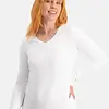 Bamboo Basics 2-pak dames shirts lange mouw V-hals - Liv - Comfortabel Bamboe ondershirts