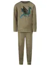 Charlie Choe velours jongens pyjama - Draak - Warme winter kinder pyjama