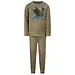 Charlie Choe velours jongens pyjama - Draak - Warme winter kinder pyjama - Groen