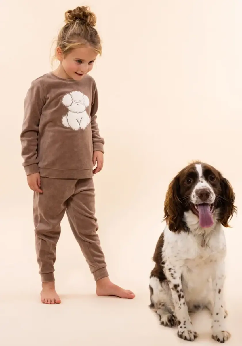 Charlie Choe velours meisjes pyjama -Puppy - Warme winter kinder pyjama Charlie Choe velours meisjes pyjama -Puppy - Warme winter kinder pyjama