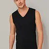 Schiesser 2-Pack mouwloos shirts V-hals  - 95/5  - Biologisch katoen ondershirts zonder mouwen - Diepe hals - Schiesser ondergoed heren