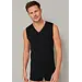 Schiesser 2-Pack mouwloos shirts V-hals  - 95/5  - Biologisch katoen ondershirts zonder mouwen - Diepe hals - Schiesser ondergoed heren - Zwart