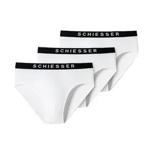 Schiesser ondergoed 3-pack heren Rio slip 95/5 - Biologisch katoenen heren ondergoed met elastische band
