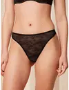Triumph Bright Spotlight high leg string - Kanten hoog opgesneden string