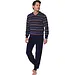 Pastunette Heren badstof pyjama met lange mouwen - Navy Nights - Donkerblauw