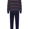 Pastunette Heren badstof pyjama met lange mouwen - Navy Nights