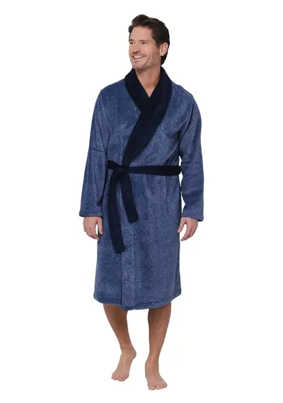 Pastunette heren fleece badjas - Donkerblauw - 115 CM Pastunette heren fleece badjas - Donkerblauw - 115 CM