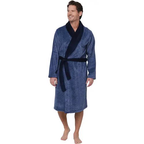 Pastunette heren fleece badjas - Donkerblauw - 115 CM Pastunette heren fleece badjas - Donkerblauw - 115 CM