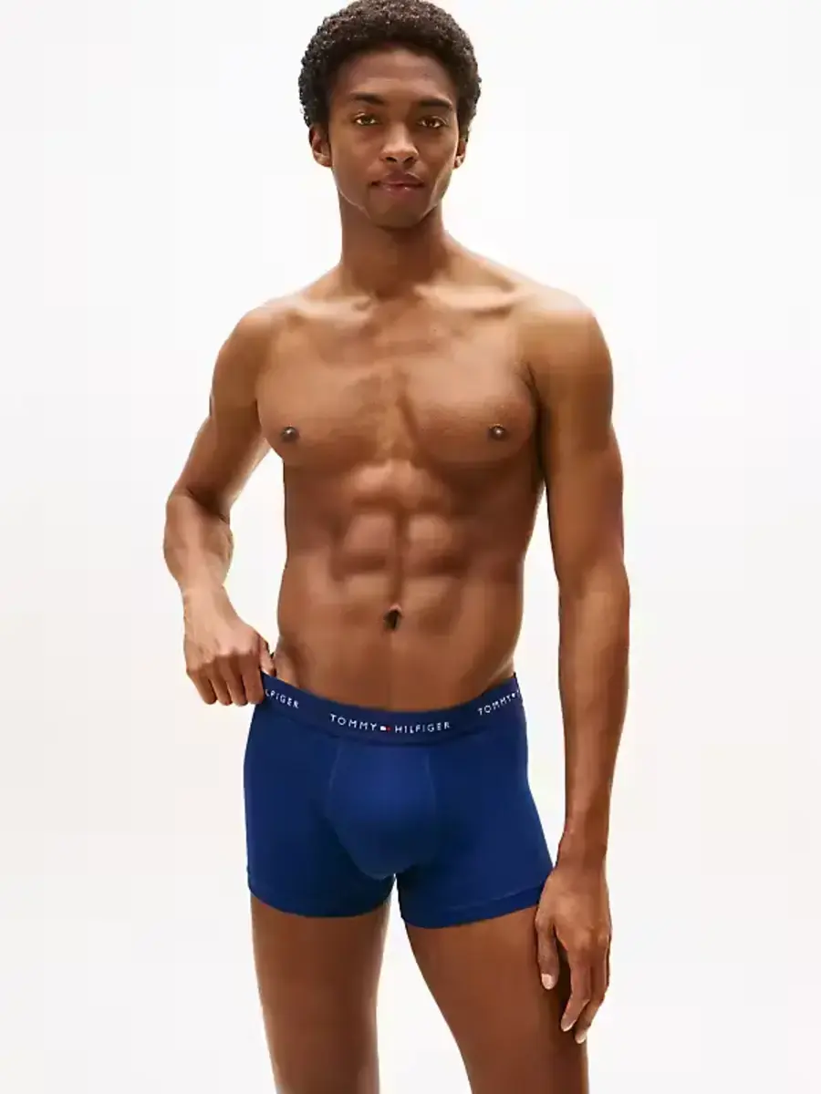 Tommy Hilfiger 3-Pack - Heren Trunks Boxers - Blauw combi - Multipack katoenen heren onderbroeken Tommy Hilfiger 3-Pack - Heren Trunks Boxers - Blauw combi - Multipack katoenen heren onderbroeken