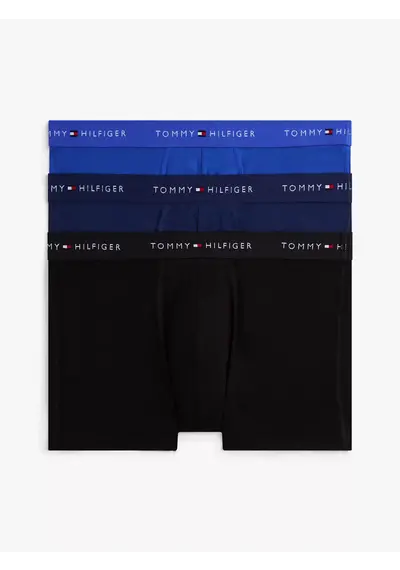 Tommy Hilfiger 3-Pack - Heren Trunks Boxers - Blauw Combi Tommy Hilfiger 3-Pack - Heren Trunks Boxers - Blauw Combi