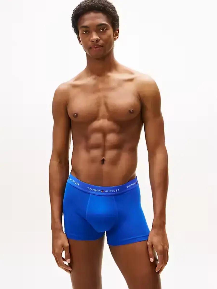 Tommy Hilfiger 3-Pack - Heren Trunks Boxers - Blauw combi - Multipack katoenen heren onderbroeken Tommy Hilfiger 3-Pack - Heren Trunks Boxers - Blauw combi - Multipack katoenen heren onderbroeken
