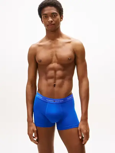 Tommy Hilfiger 3-Pack - Heren Trunks Boxers - Blauw combi -  Multipack katoenen heren onderbroeken