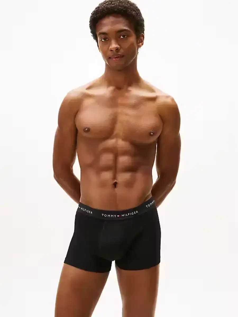 Tommy Hilfiger 3-Pack - Heren Trunks Boxers - Blauw combi - Multipack katoenen heren onderbroeken Tommy Hilfiger 3-Pack - Heren Trunks Boxers - Blauw combi - Multipack katoenen heren onderbroeken